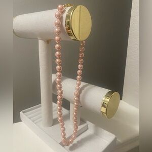 Joan Rivers Blush Pink Faux Pearl Strand Necklace